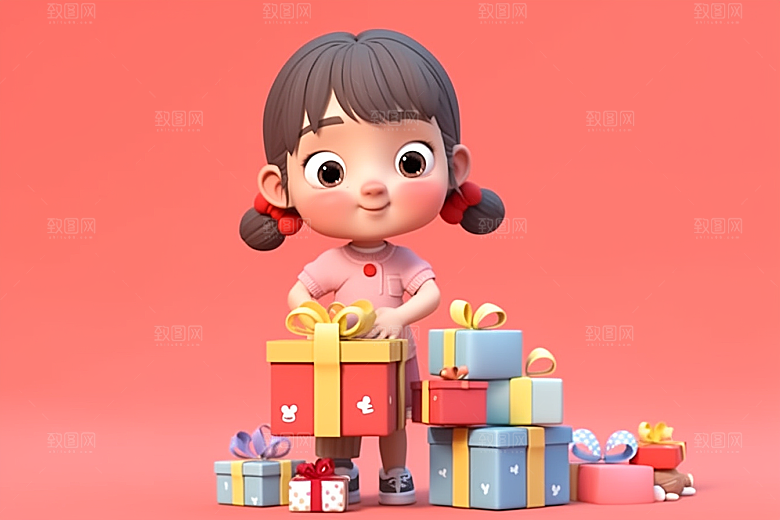 快乐儿童卡通人物模型