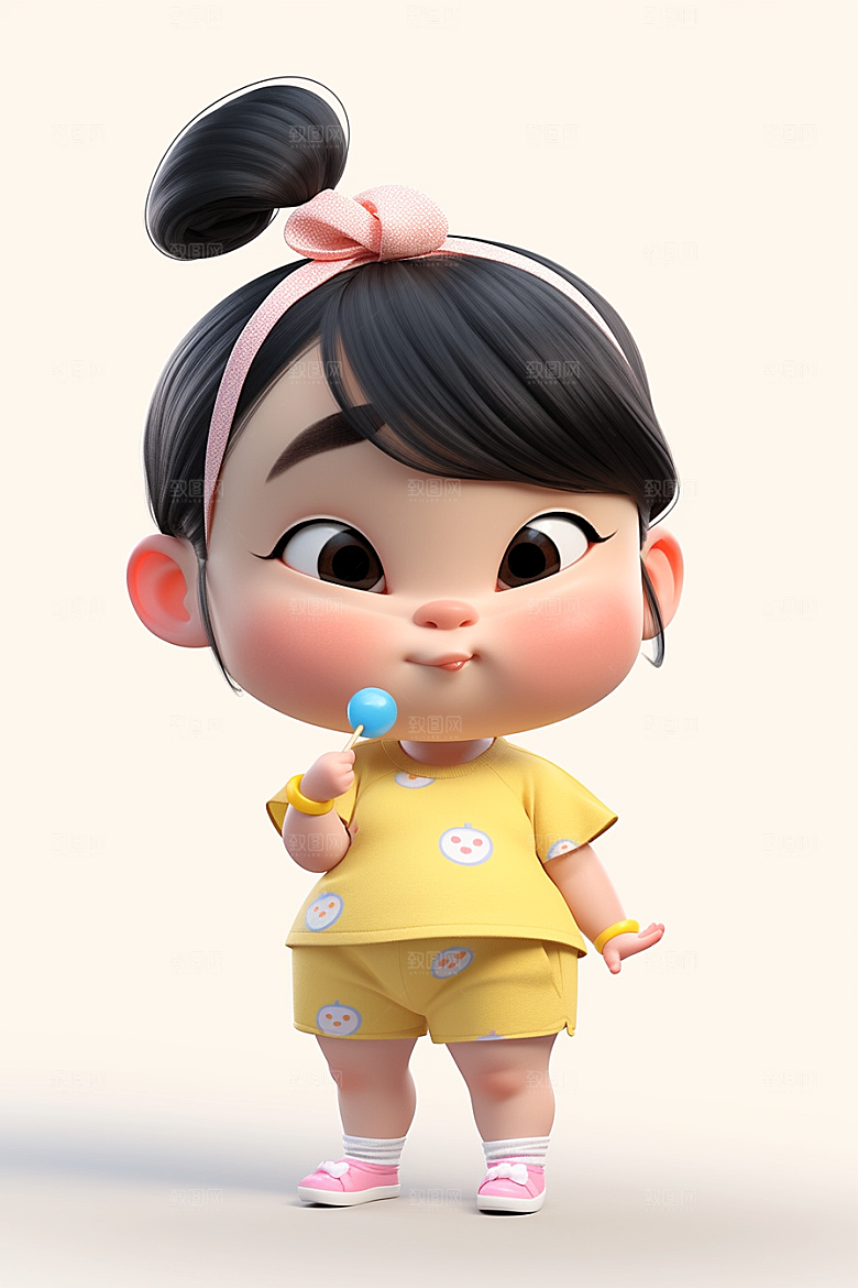 快乐儿童卡通3D模型