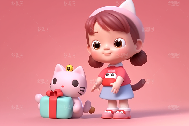 快乐儿童六一儿童节卡通模型