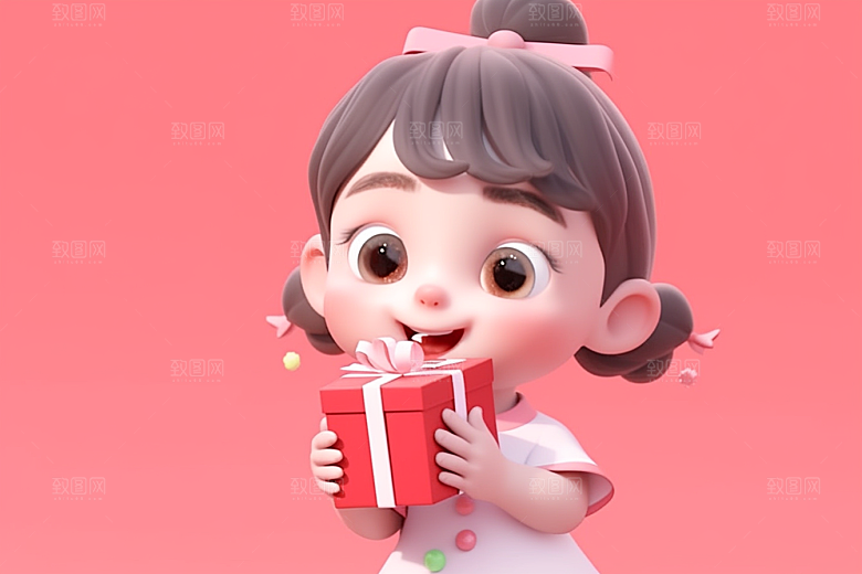 快乐儿童卡通六一儿童节模型