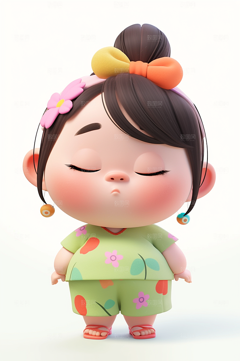 快乐儿童可爱立体模型