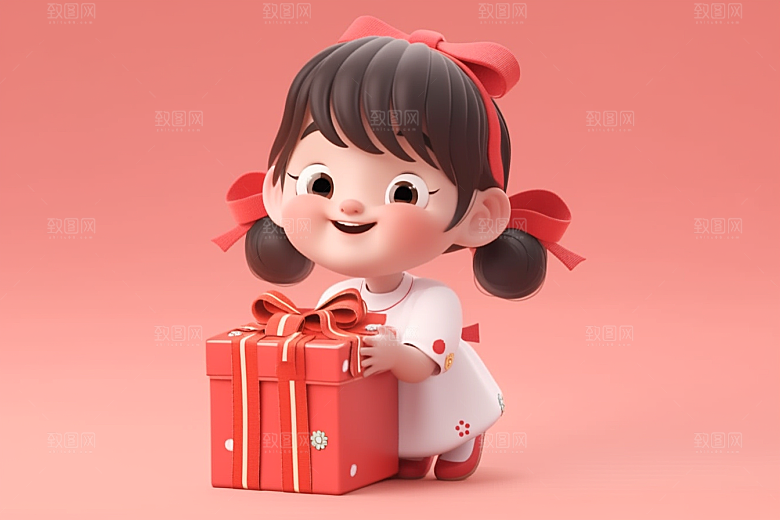 快乐儿童孩童可爱模型