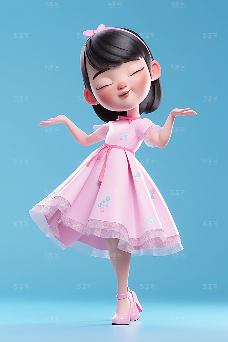 快乐儿童形象六一儿童节模型