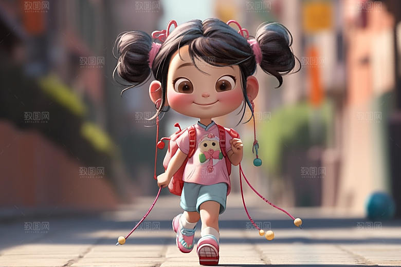 快乐儿童六一儿童节IP模型