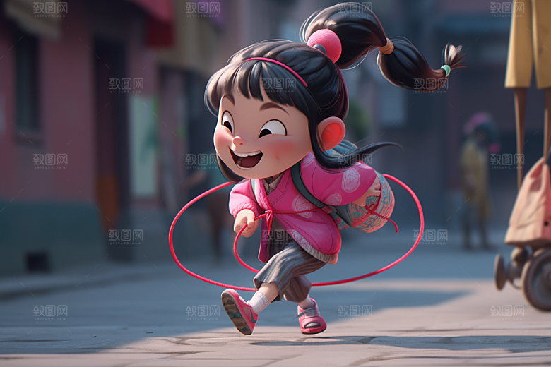 快乐儿童可爱立体模型