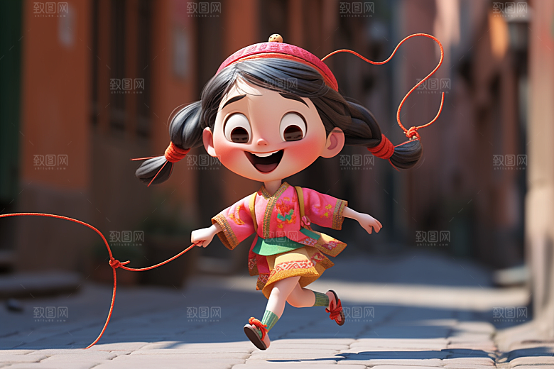 快乐儿童卡通孩童模型