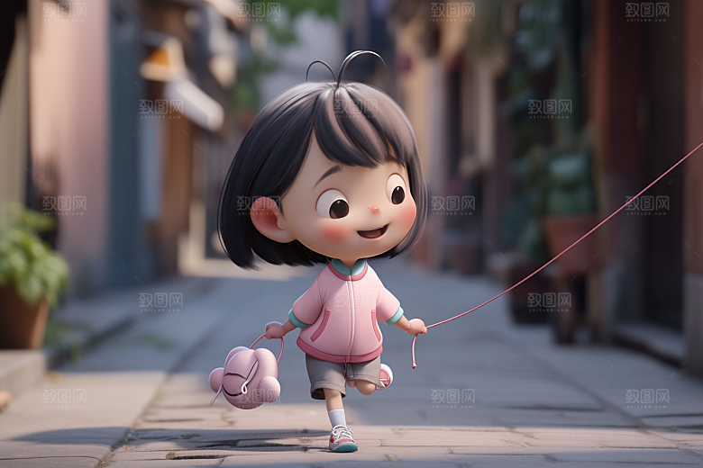 快乐儿童六一儿童节立体模型