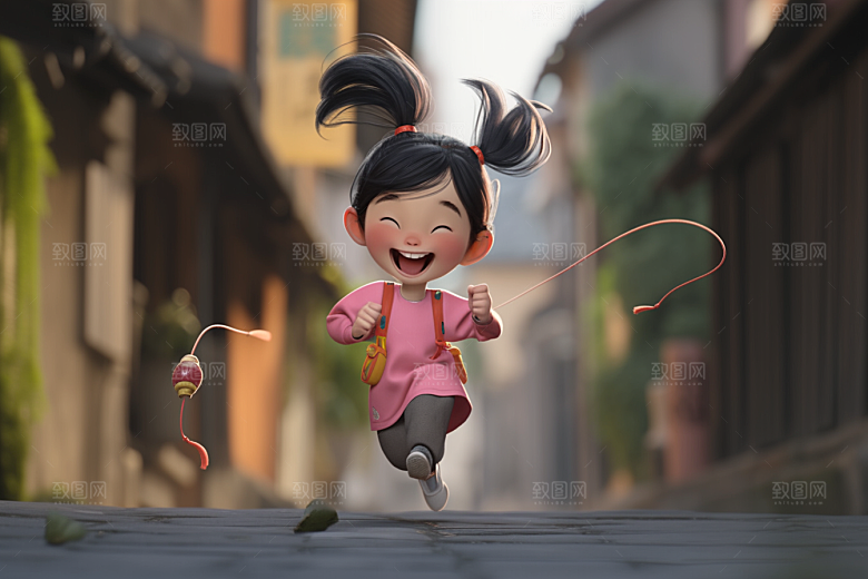 快乐儿童六一儿童节卡通模型