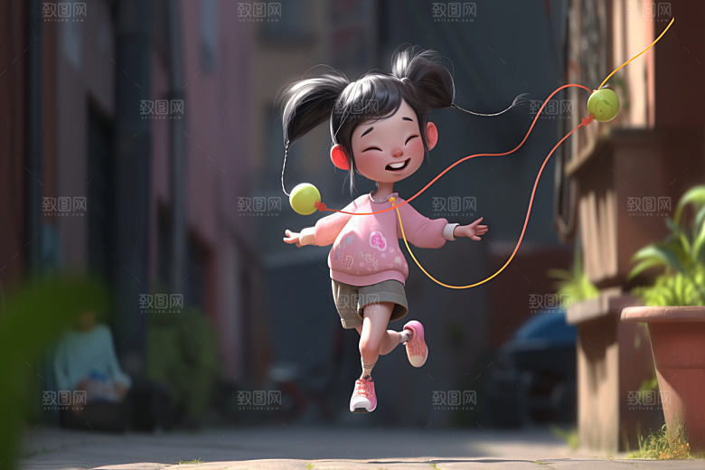 快乐儿童形象六一儿童节模型