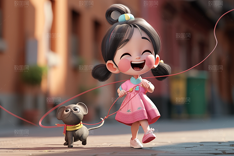 快乐儿童卡通六一儿童节模型