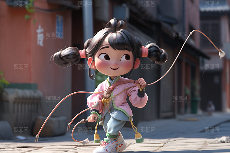 快乐儿童形象3D模型