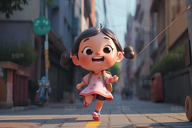 快乐儿童孩童形象模型