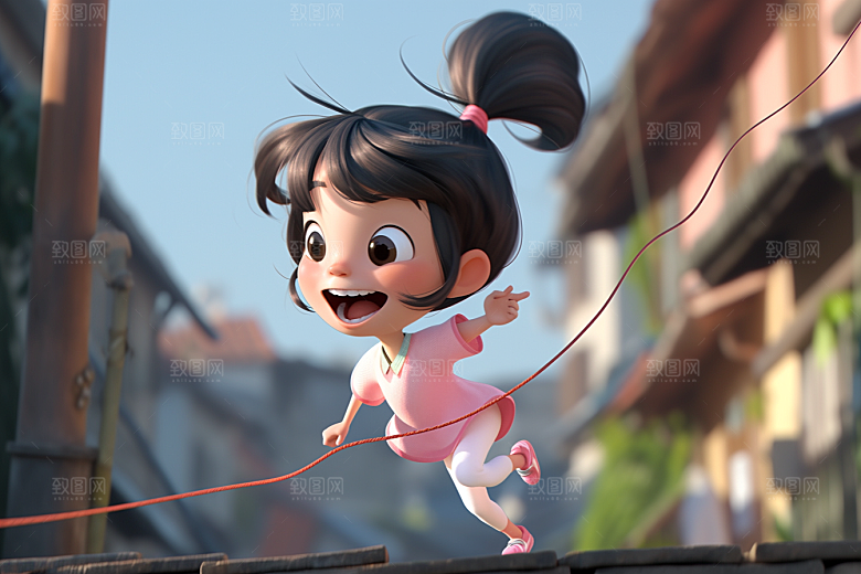 快乐儿童形象孩童模型