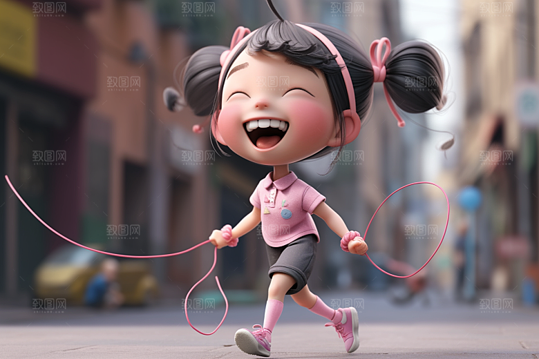 快乐儿童可爱人物模型