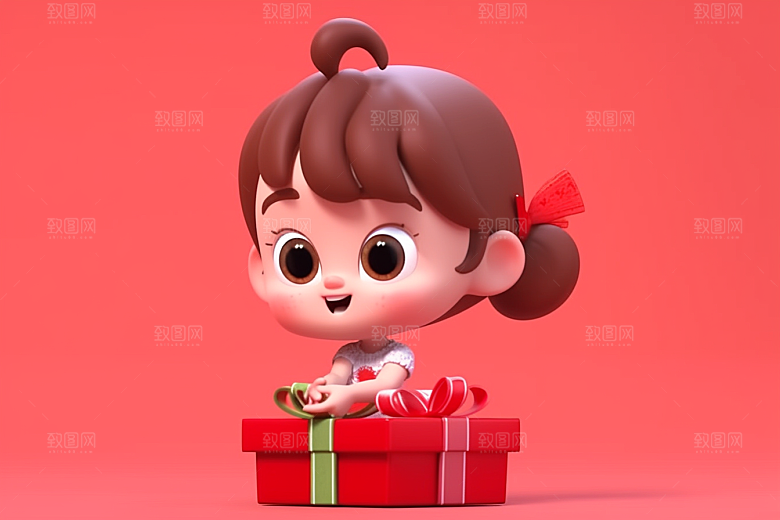 快乐儿童立体IP模型