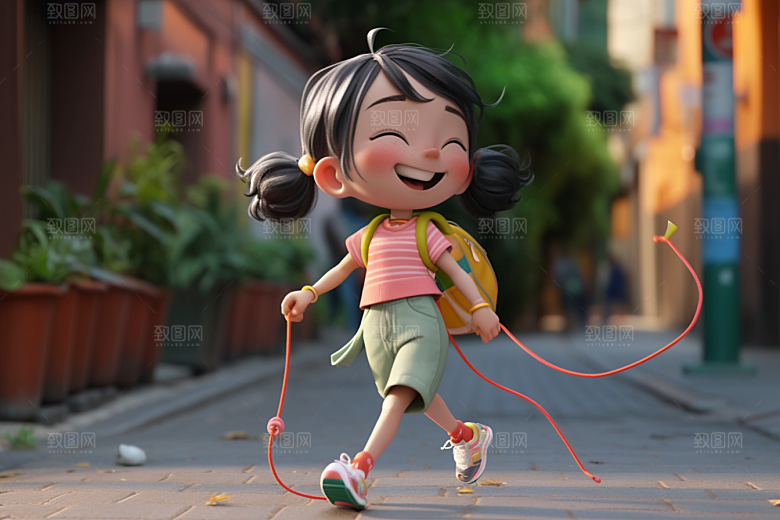 快乐儿童孩童童真模型