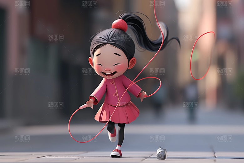 快乐儿童孩童可爱模型