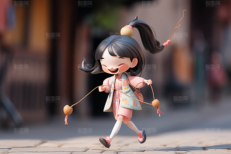 快乐儿童童真可爱模型
