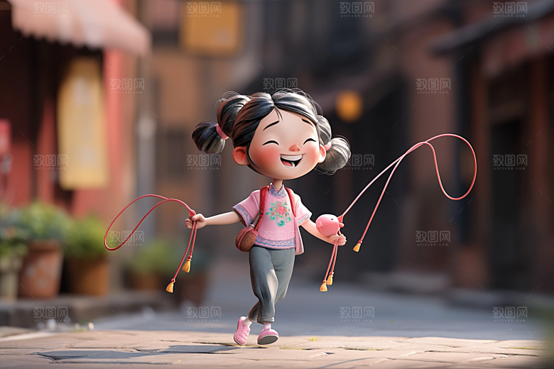 快乐儿童孩童3D模型
