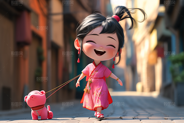 快乐儿童3D人物模型