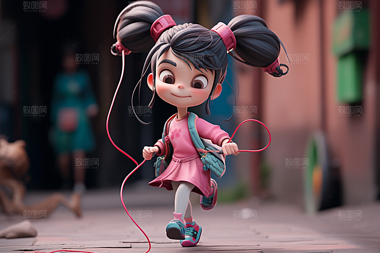 快乐儿童可爱童趣模型