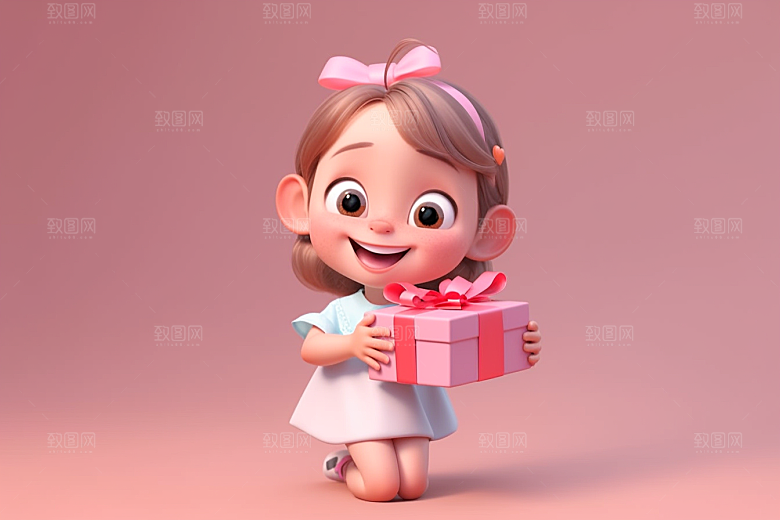 快乐儿童3D六一儿童节模型