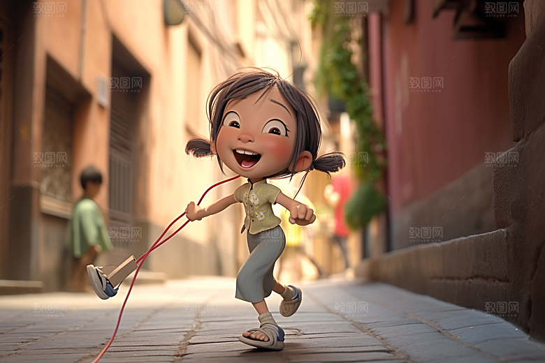 快乐儿童形象孩童模型