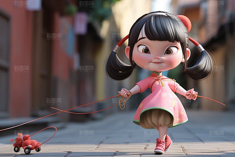 快乐儿童童真3D模型