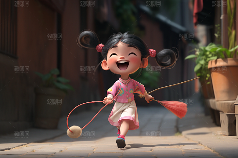快乐儿童童趣六一儿童节模型