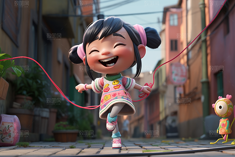 快乐儿童3D孩童模型