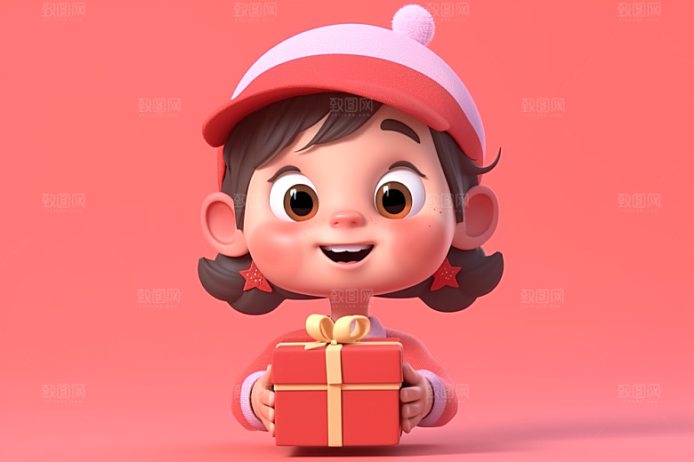 快乐儿童孩童卡通模型