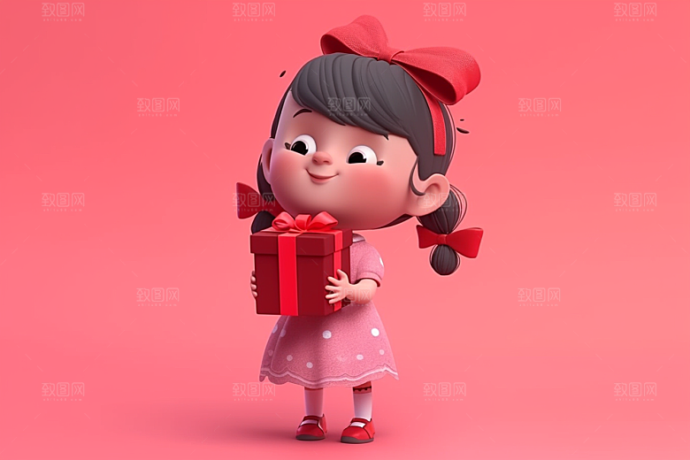 快乐儿童3D六一儿童节模型