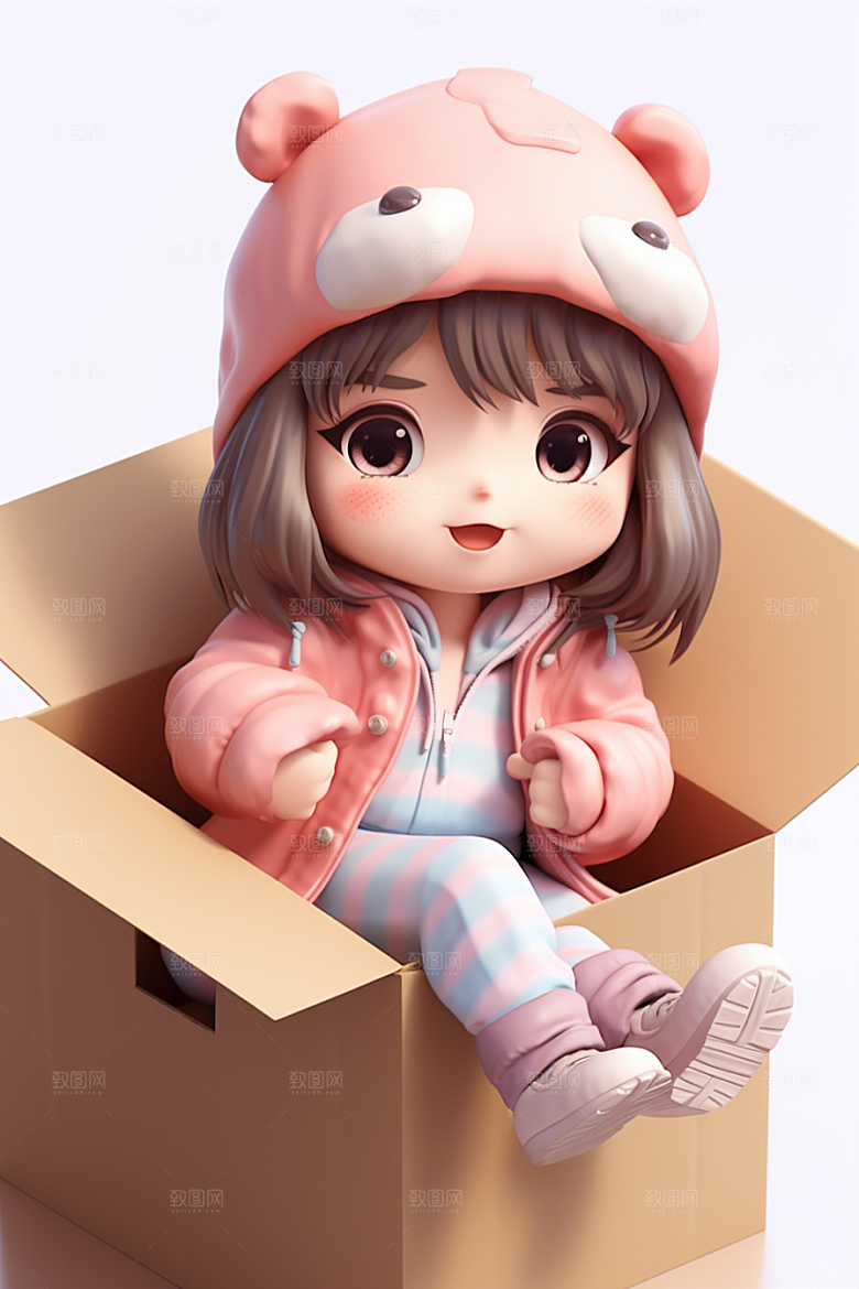 快乐儿童3D形象模型