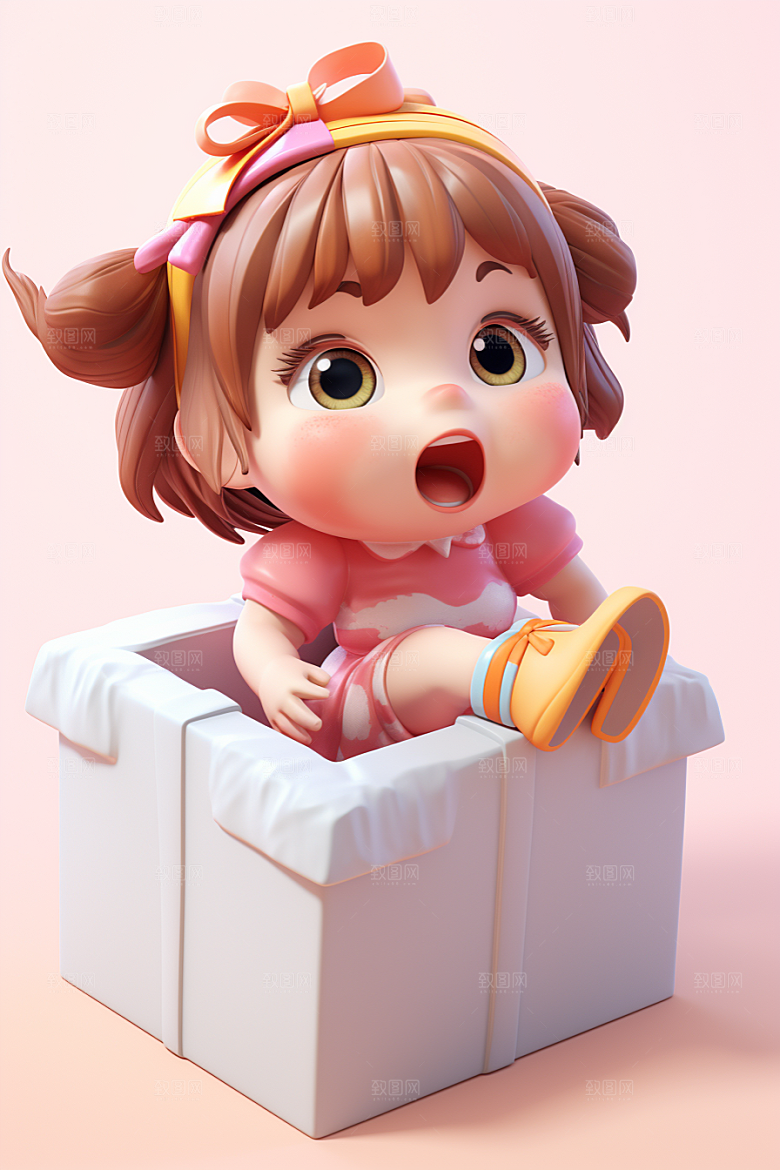 快乐儿童孩童IP模型