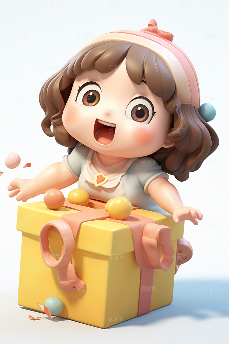 快乐儿童3D六一儿童节模型