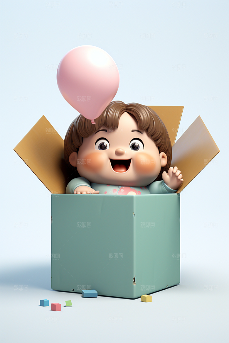 快乐儿童童真3D模型