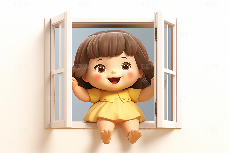 快乐儿童3D六一儿童节模型