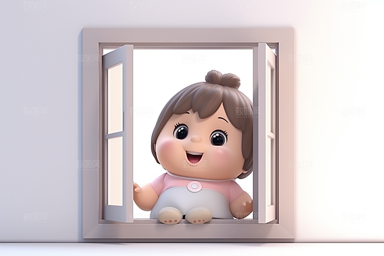 快乐儿童形象卡通模型