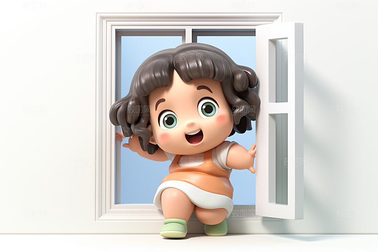 快乐儿童卡通3D模型
