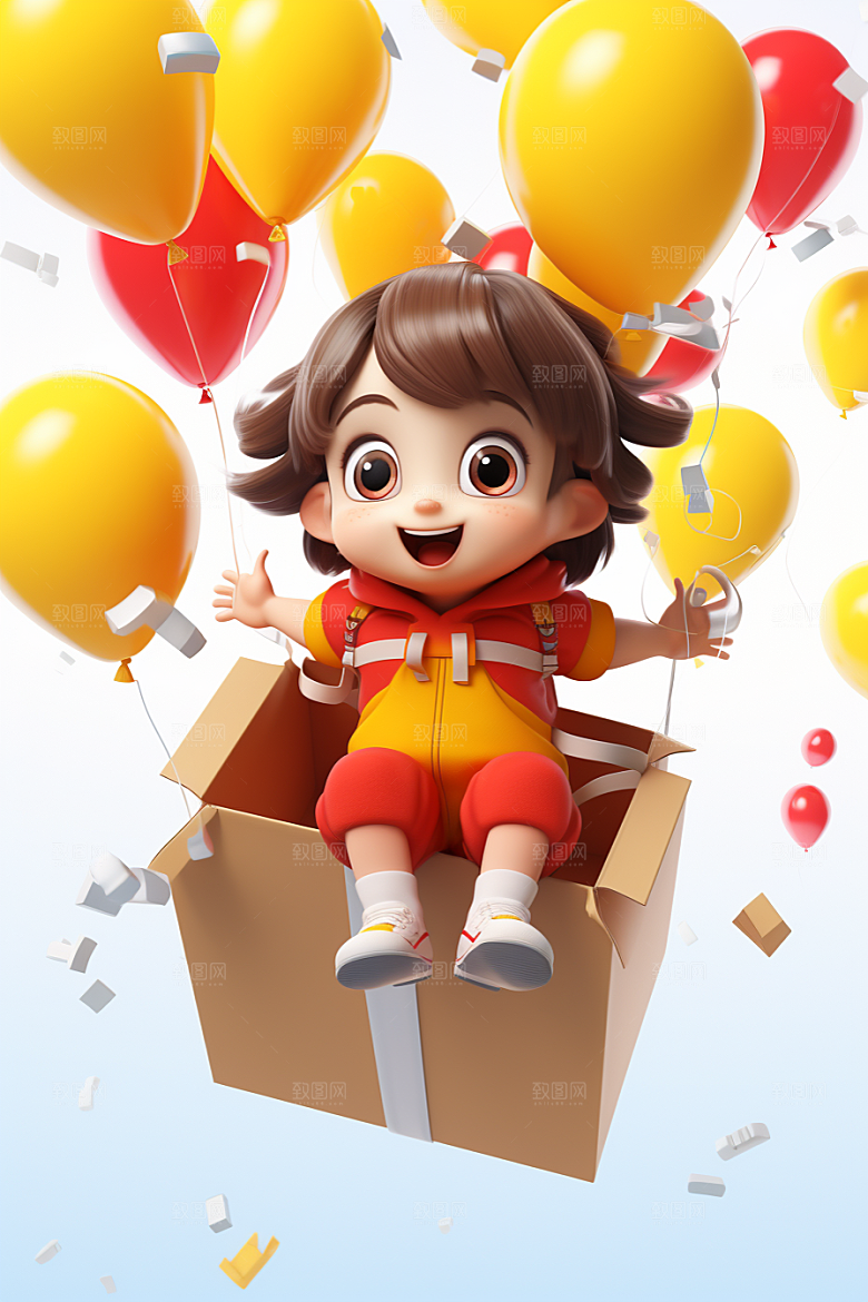 快乐儿童六一儿童节童趣模型