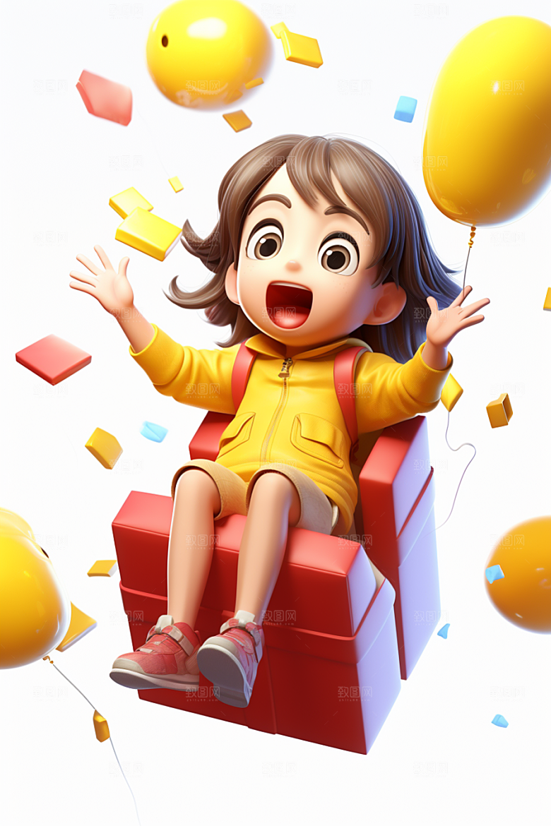 快乐儿童立体IP模型