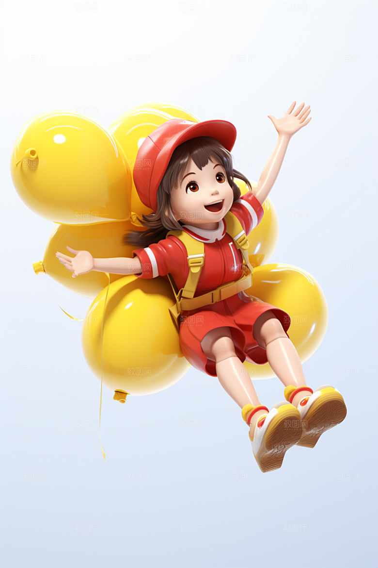 快乐儿童六一儿童节IP模型