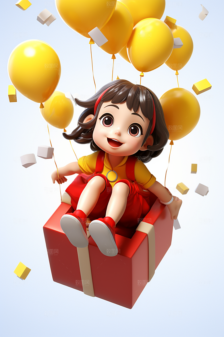 快乐儿童童真3D模型