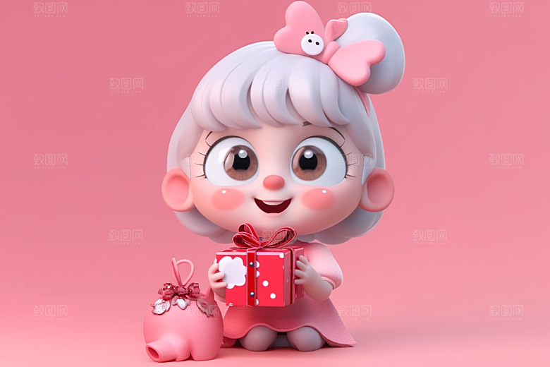 快乐儿童孩童可爱模型