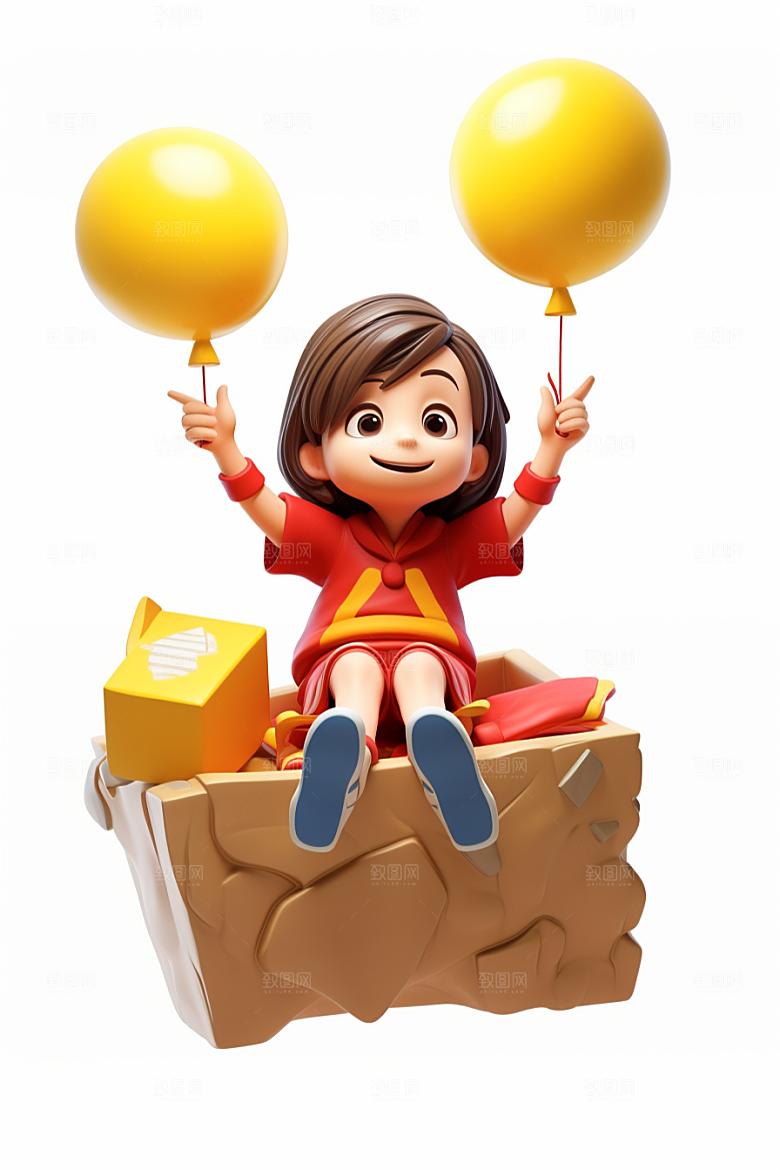快乐儿童六一儿童节IP模型