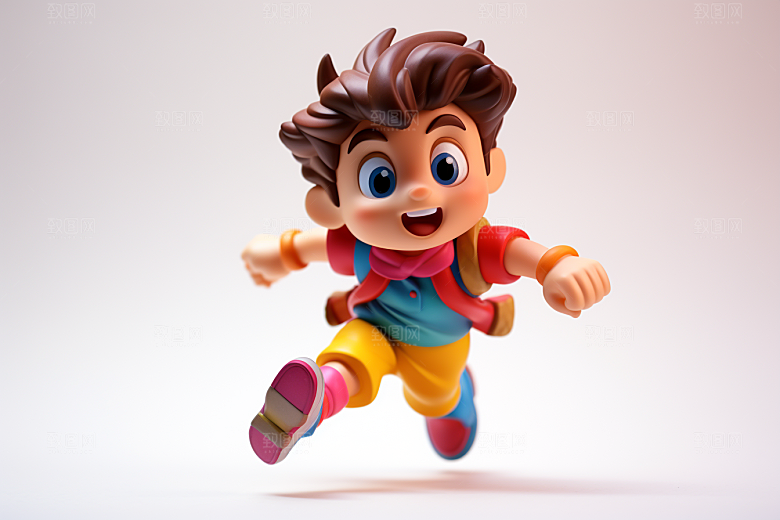 快乐儿童可爱3D模型