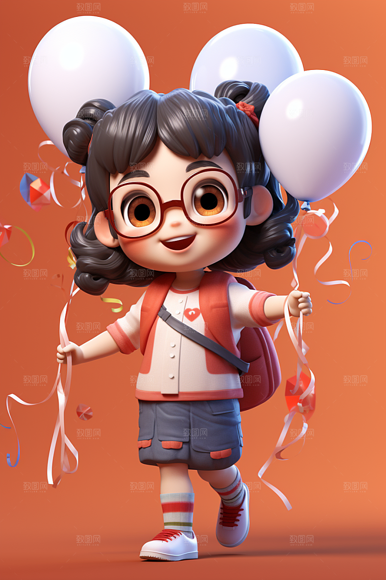 快乐儿童3D可爱模型