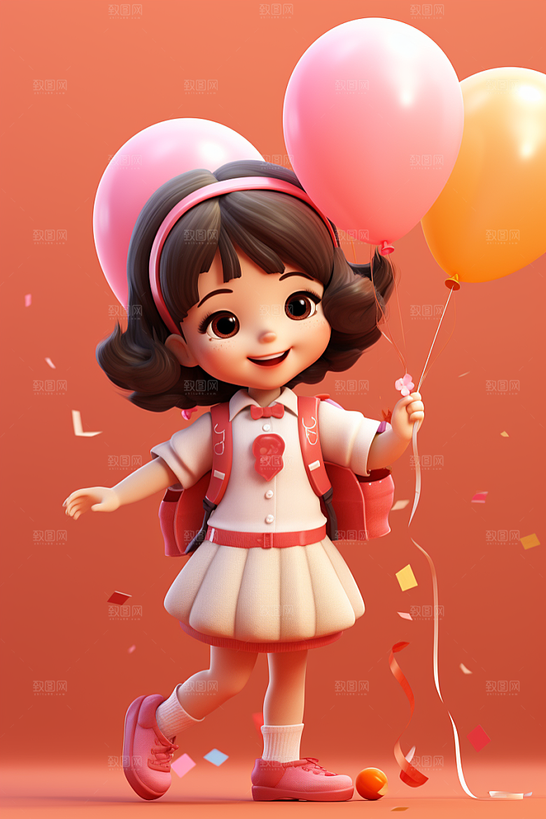 快乐儿童3D人物模型