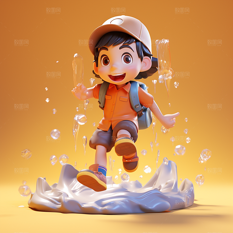 快乐儿童IP孩童模型