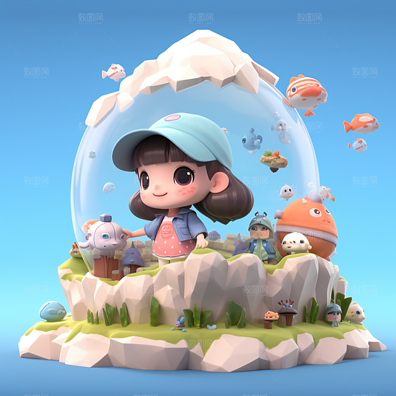 快乐儿童3D可爱模型